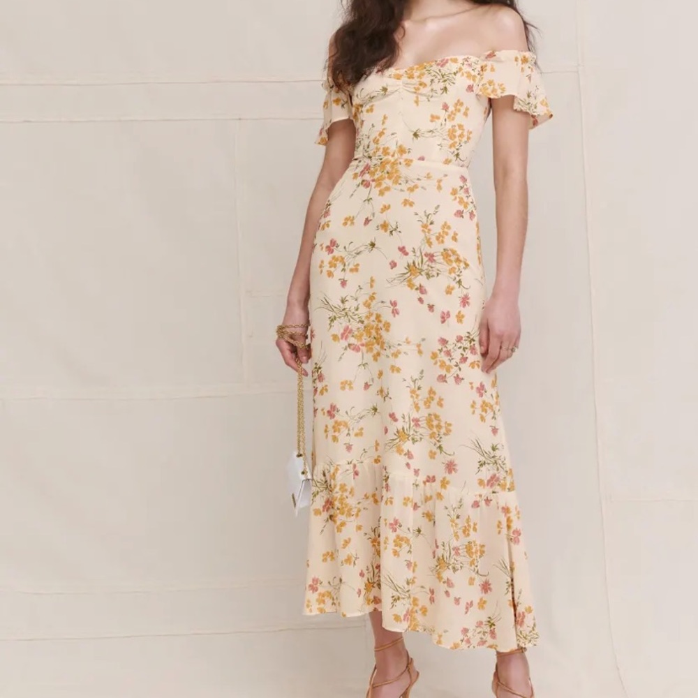 Reformation Butterfly Dress in Aries
